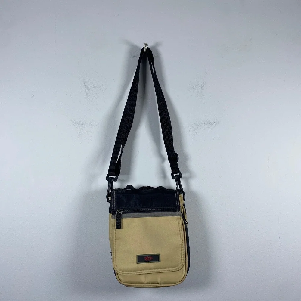 Unbranded Crossbody Messenger Bag‎ Khaki Black Utility Techwear Hiking Gorpcore